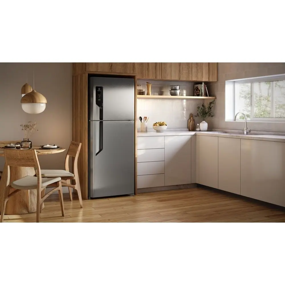 Geladeira Electrolux Frost Free 431L Efficient AutoSense Duplex Inox Look (TF70S)